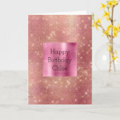 Carte Éperche en or rose (Fleur jaune)