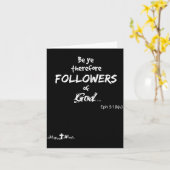 Carte Eph 5_1 Soyez donc disciples de Dieu Chrétiens (Fleur jaune)