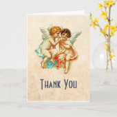 Carte Ephémère de la Cute Cherub sur Faux Parchment Merc (Fleur jaune)