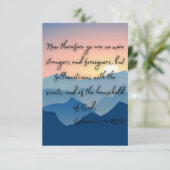 Carte Ephésiens 2:19 KJV Bible Verse Pic Flat Salutation (Debout devant)