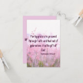 Carte Ephésiens 2:8 KJV Bible Scripture Pic Salutation (Devant/Arrière en situation)