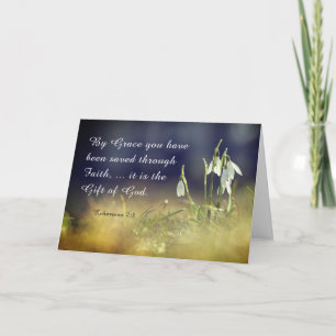 Carte Éphésiens 2:8 Par Grâce Vous Avez Été Sauvé La Bib
