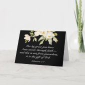 Carte Éphésiens 2:8 Par grâce vous avez sauvé la Bible (Devant)