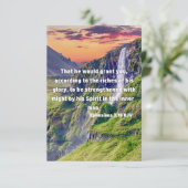 Carte Ephésiens 3:16 KJV Bible Verse Pic Flat Salutation (Debout devant)