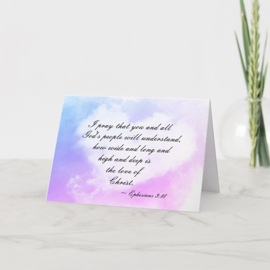 Carte Éphésiens 3:18 Quelle est la largeur et la profond (Devant)