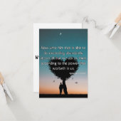 Carte Ephésiens 3:20 KJV Bible Verse Pic Flat Salutation (Devant/Arrière en situation)