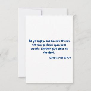 Carte Éphésiens 4:26-27 Bible Verse Appartement Salutati