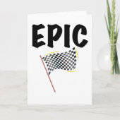 Carte Epic Finish Line Checkered Racing Flag (Devant)