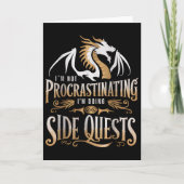 Carte Epic Gamer Fantasy Adventure Apparel Doing Side Qu (Devant)