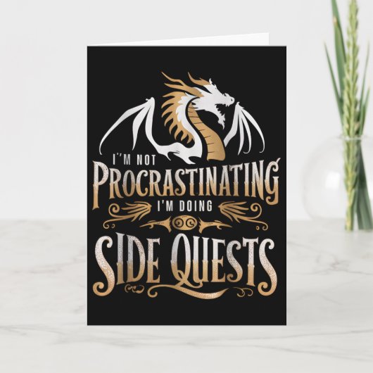 Carte Epic Gamer Fantasy Adventure Apparel Doing Side Qu (Devant)