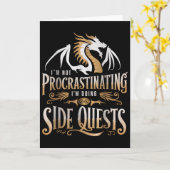 Carte Epic Gamer Fantasy Adventure Apparel Doing Side Qu (Fleur jaune)