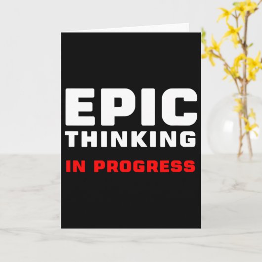 Carte Epic Thinking In Progress Big Ideas Introvert Game (Fleur jaune)