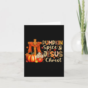 Carte Épice citrouille Jésus Christ Thanksgiving automne
