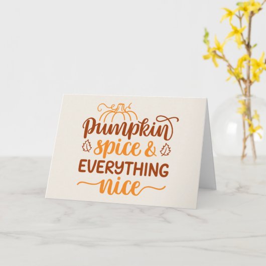 Carte Épice citrouille & Tout Nice (Fleur jaune)