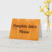 Carte Épices citrouilles S'il vous plaît (Fleur jaune)