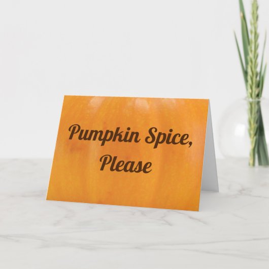 Carte Épices citrouilles S'il vous plaît (Devant)