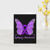 Carte Epileps de ruban violet de papillon de sensibilisa (Fleur jaune)