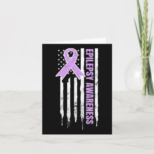 Carte Epilepsie Conception de Conscience Patriotique US (Devant)