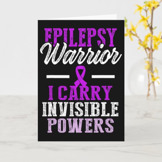 Carte Epilepsy Awareness Epileptic Warrior Survivor 11 (Fleur jaune)
