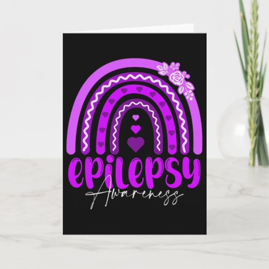 Carte Epilepsy Awareness-rainbow Purple .co (Devant)
