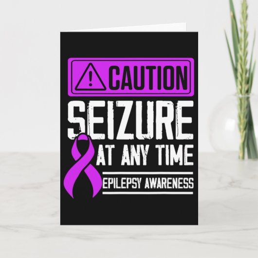 Carte Epilepsy Awareness Seizure Epileptic Warrior Survi (Devant)