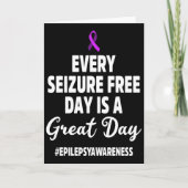 Carte Epilepsy Awareness Seizure Free Epileptic Warrior (Devant)