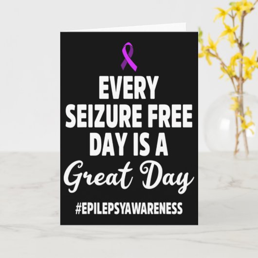 Carte Epilepsy Awareness Seizure Free Epileptic Warrior (Fleur jaune)
