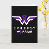 Carte Epilepsy Awareness Warrior Support Survivor Purple (Fleur jaune)