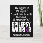 Carte Epilepsy Awareness Write It Epileptic Warrior Surv (Devant)