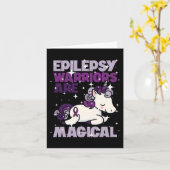 Carte Epilepsy Warrior Epileptic Day Purple Unicorn Amou (Fleur jaune)