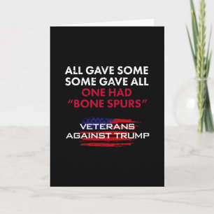 Carte Épines osseuses des vétérans anti-trump évitant la