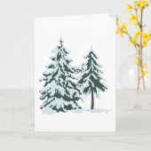 Carte Épinettes enneigées (Fleur jaune)