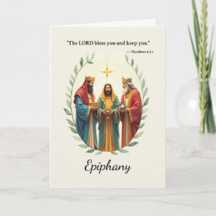 Carte Épiphanie Trois Rois Mages Paix de Dieu Bénédictio