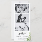 Carte Épousailles de mariage de code QR de bande de phot (Dos)