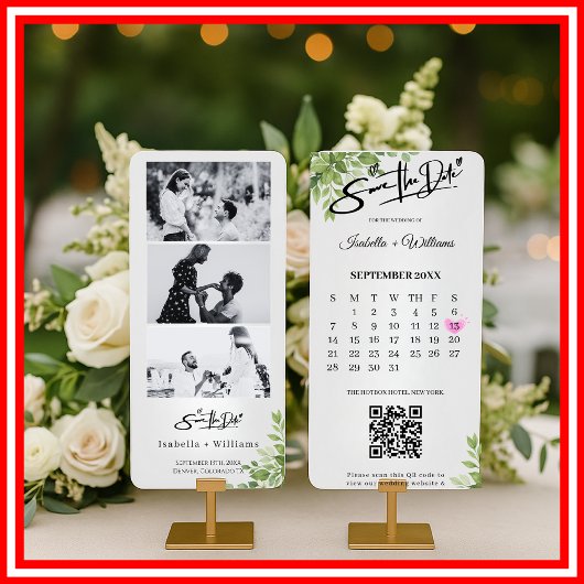 Carte Épousailles de mariage de code QR de bande de phot