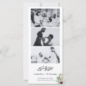 Carte Épousailles de mariage de code QR de bande de phot (Dos)