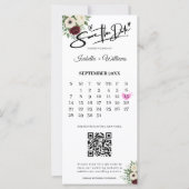 Carte Épousailles de mariage de code QR de bande de phot (Devant)