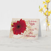 Carte Épouse au 8e anniversaire de mariage, une fleur de (Fleur jaune)