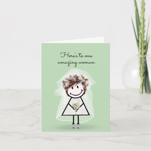Carte Épouse chatte fille avec Basket (Devant)