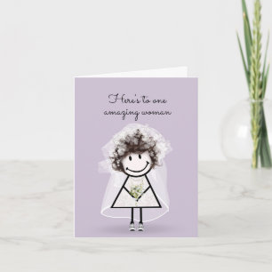 Carte Épouse chatte fille avec Baskets et marguerites
