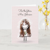 Carte Épouse chatte fille avec Baskets et marguerites (Fleur jaune)