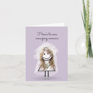 Carte Épouse chatte fille avec Baskets et marguerites