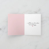 Carte Épouse chatte fille avec Bouquet nuptial (Intérieur)