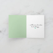Carte Épouse chatte fille avec Bouquet nuptial (Intérieur)