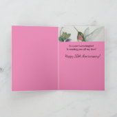 Carte Épouse du 35e anniversaire Jolie colibri (Intérieur)