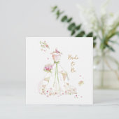 Carte Épouse en flamme dans une mariée en fleurs pour êt (Debout devant)
