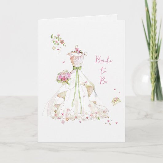 Carte Épouse en flamme dans une mariée en fleurs pour êt (Devant)