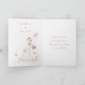 Carte Épouse en flamme dans une mariée en fleurs pour êt (Intérieur)