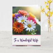Carte Épouse Fleur Radieuse (Fleur jaune)