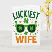Carte Épouse Lunettes Trèfle (Fleur jaune)